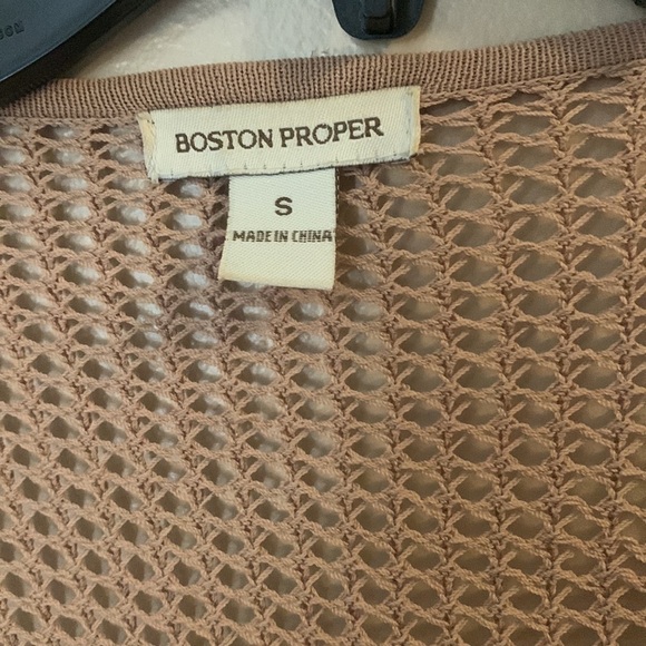 Boston Proper Tan Cardigan | Small‎ - Picture 4 of 5